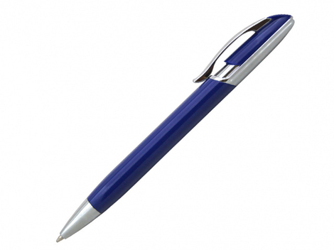 Ручка шариковая, металл, синяя